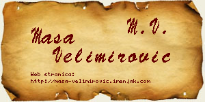 Maša Velimirović vizit kartica